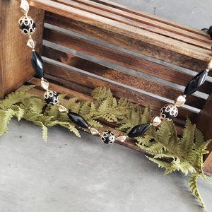 Avon Black and Goldtone Necklace